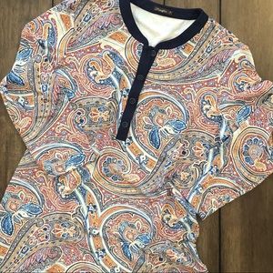 Like New J. McLaughlin Paisley Tunic Medium L/S